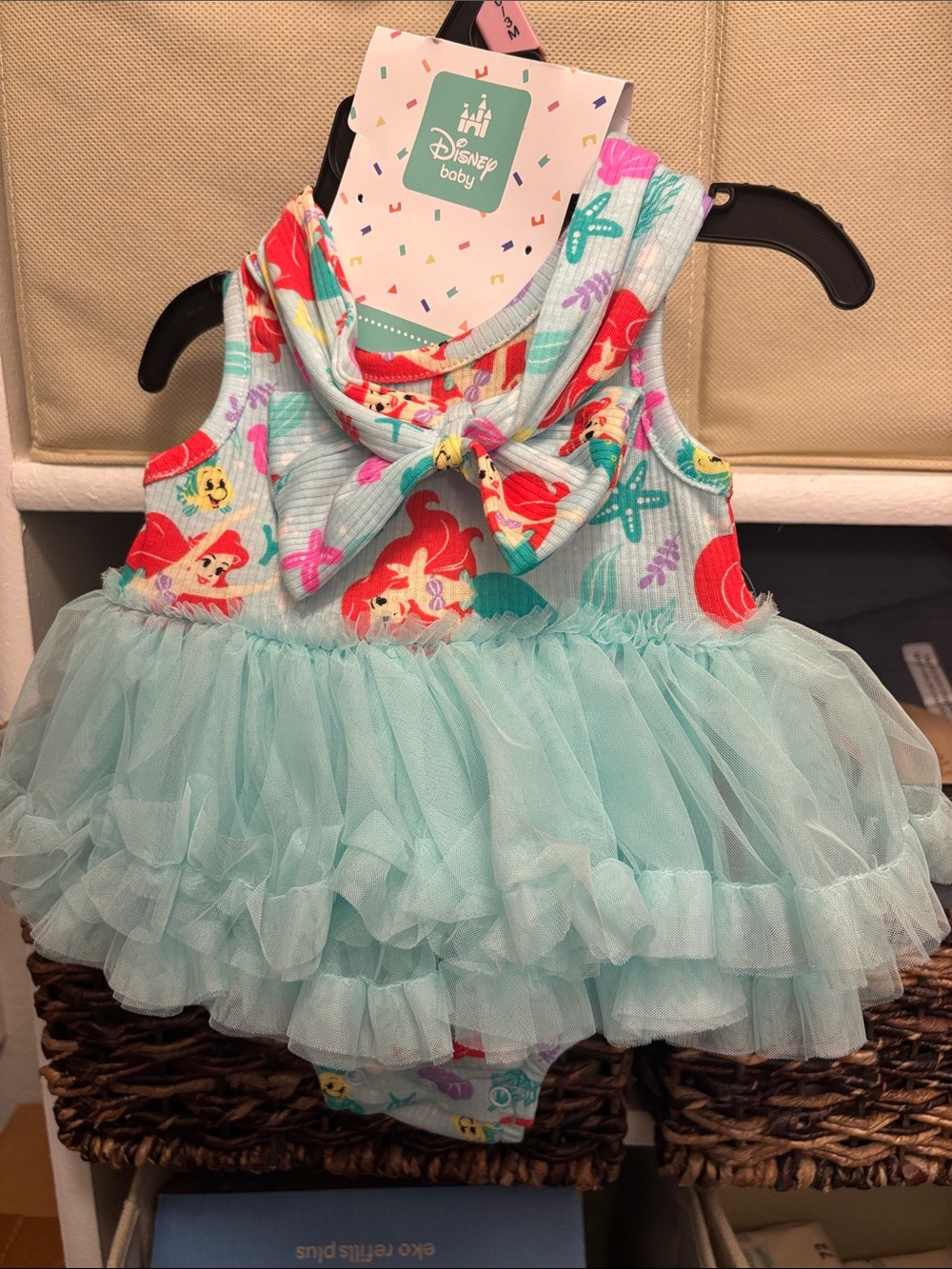 Disney Baby Ariel Aqua Tulle Dress